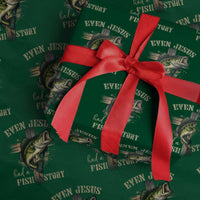 Even Jesus Had A Fish Story Wrapping Paper Roll Funny Fishermen Christian Cross - Wonder Print Shop