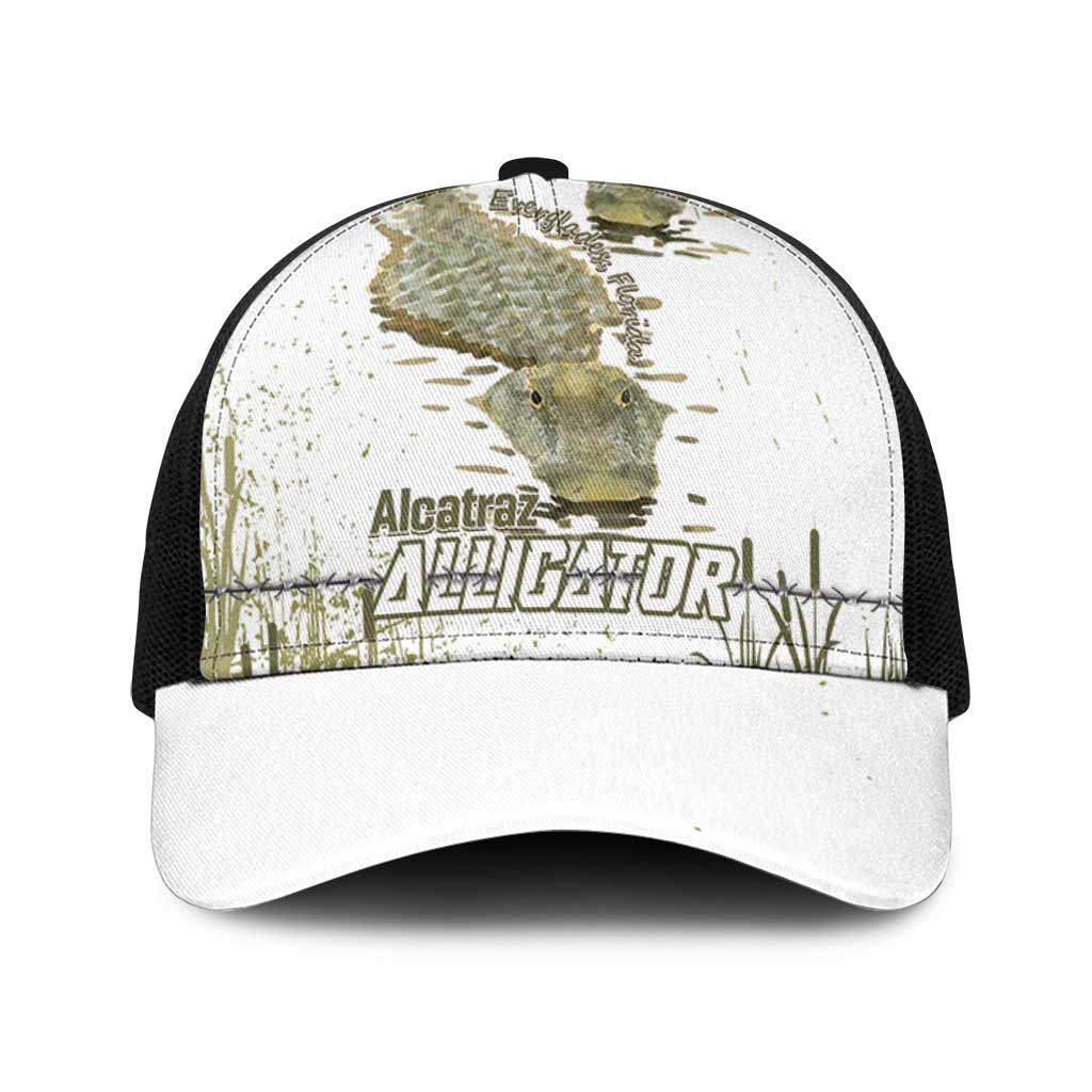 Everglades Florida Alligators Baseball Net Cap Alcatraz Est 2025 - Wonder Print Shop