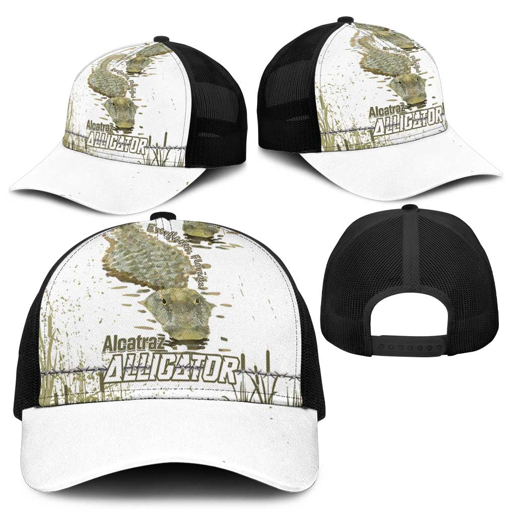 Everglades Florida Alligators Baseball Net Cap Alcatraz Est 2025 - Wonder Print Shop