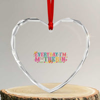 Every Day I'm Motherin Heart Crystal Glass Ornament Cinco De Mayo Mexican Mom Gift