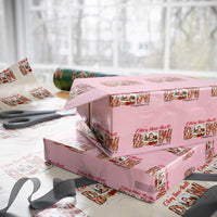 Every Knee Shall Bow Wrapping Paper Roll Santa Christmas Nativity Scene Bible Verse - Wonder Print Shop