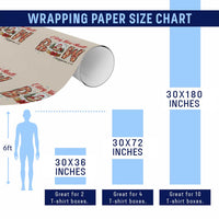 Every Knee Shall Bow Wrapping Paper Roll Santa Christmas Nativity Scene Bible Verse - Wonder Print Shop