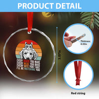 Every Snack You Make Crystal Glass Ornament Funny Dog Cat Lovers - Wonder Print Shop