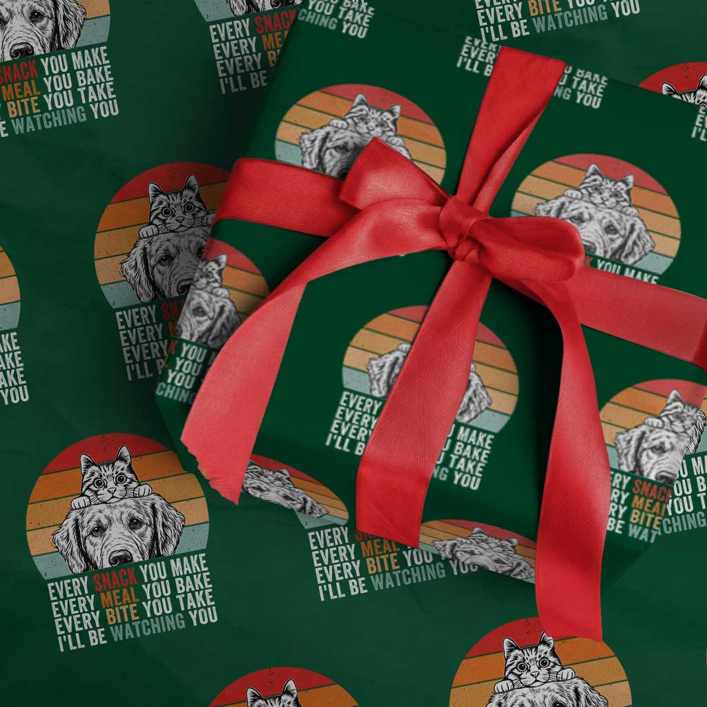 Every Snack You Make Wrapping Paper Roll Funny Dog Cat Lovers - Wonder Print Shop