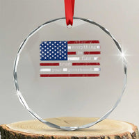 Everything Is Fine Trust Your Government Crystal Glass Ornament Funny Political American Flag