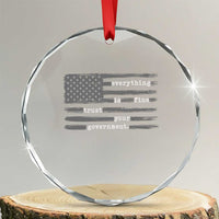 Everything is Fine Trust Your Government Crystal Glass Ornament Funny Political Sarcastic American Flag