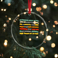 Everything Is Fine Trust Your Government Crystal Glass Ornament Retro Political Statement
