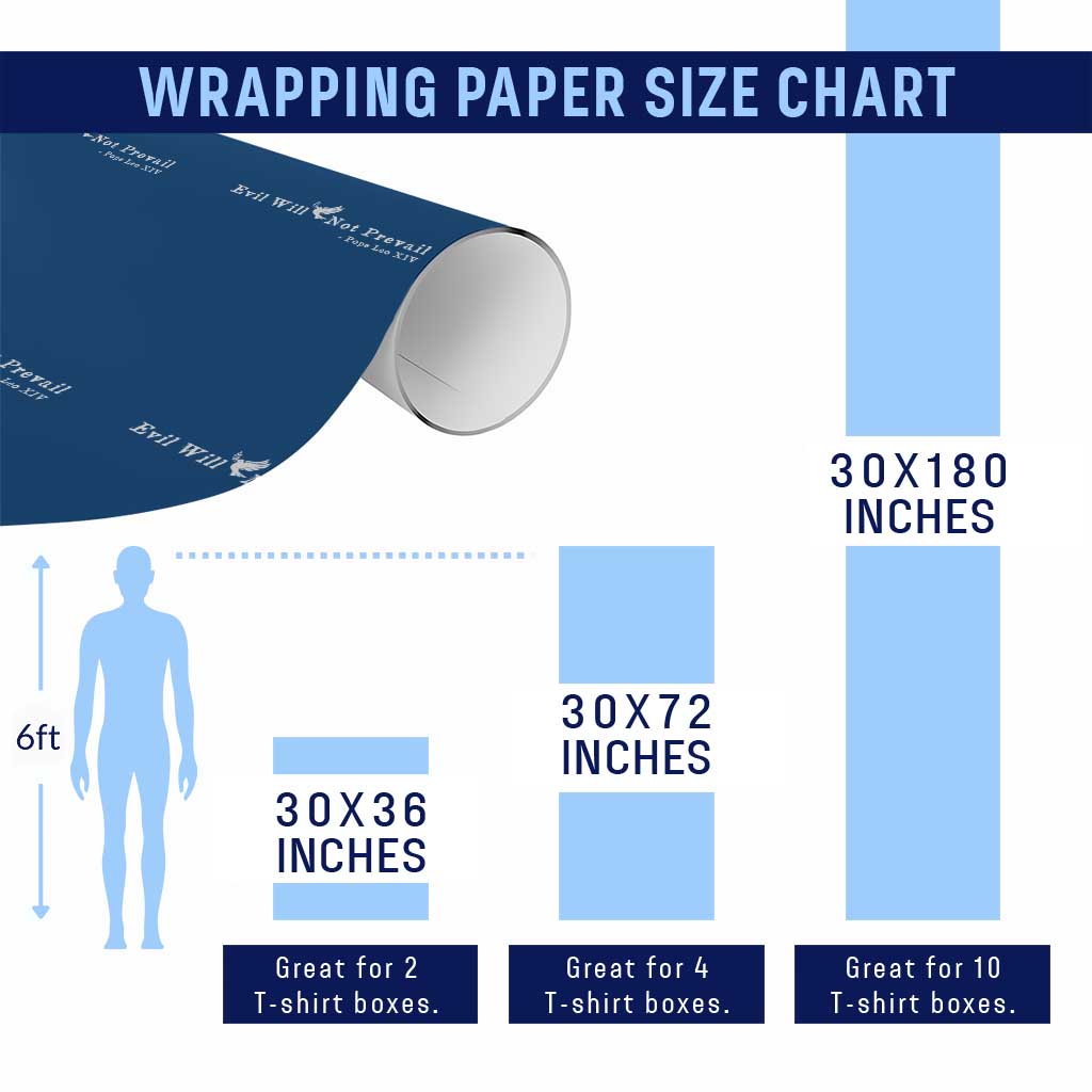 Evil Will Not Prevail Pope Leo XIV Wrapping Paper Roll