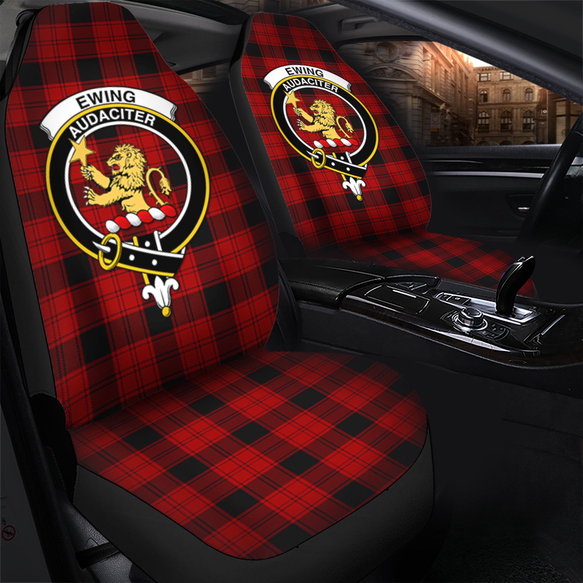 Ewing Clan Tartan Car Seat Cover, Family Crest Tartan Seat Cover TS23