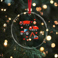 Excavator Construction Crystal Glass Ornament Car Tractor Truck Lovers - Wonder Print Shop