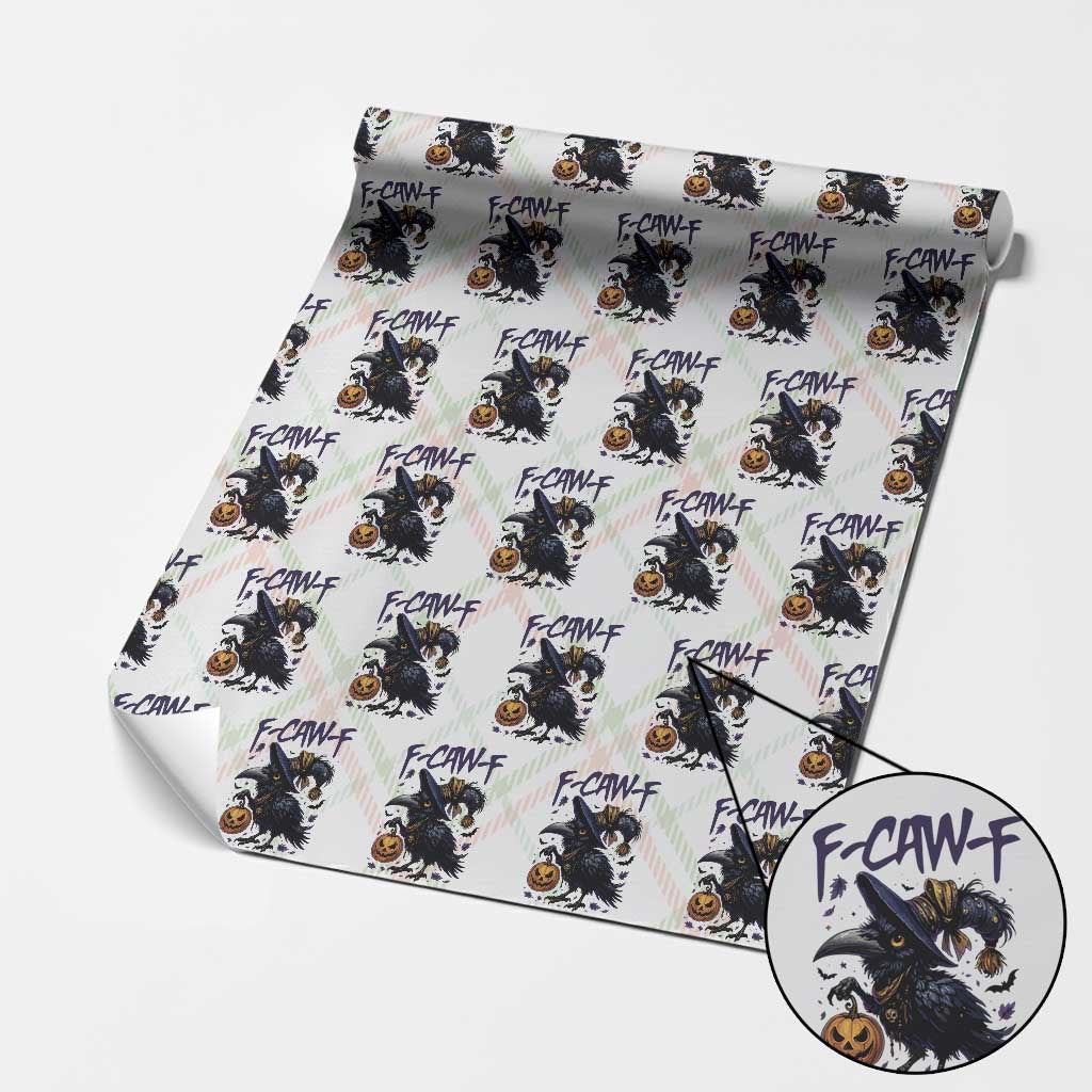 F Caw F Black Crow Halloween Meme Wrapping Paper Roll - Wonder Print Shop