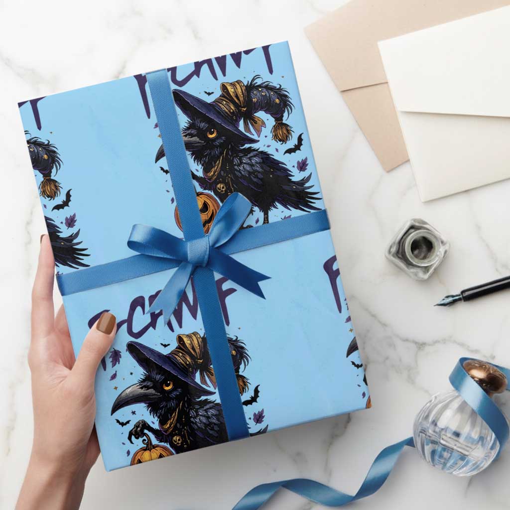 F Caw F Black Crow Halloween Meme Wrapping Paper Roll - Wonder Print Shop