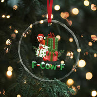 F Caw F Chicken Crystal Glass Ornament Funny Farm Life Holiday Gift - Wonder Print Shop