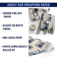 F Caw F Christmas Raven Wrapping Paper Roll Funny Bird Lover Gift - Wonder Print Shop