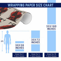 F Caw F Gothic Chicken Horror Wrapping Paper Roll Creepy Skull Rooster Halloween Dark Humor - Wonder Print Shop