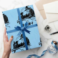 F Caw F Gothic Raven and Witch Wrapping Paper Roll Funny Halloween Spooky October Vibes - Wonder Print Shop