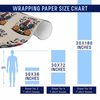 F Caw F Halloween Chicken Skeleton Wrapping Paper Roll Spooky Funny Rooster Meme TS02