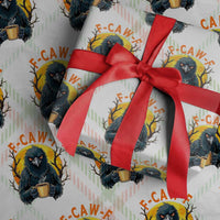 F Caw F Raven Coffee Wrapping Paper Roll Funny Halloween Sarcastic Gothic Bird with Attitude - Wonder Print Shop