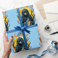 F Caw F Raven Coffee Wrapping Paper Roll Funny Halloween Sarcastic Gothic Bird with Attitude - Wonder Print Shop