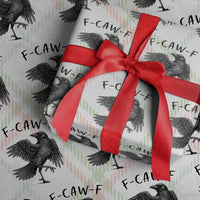 F Caw F Raven Graphic Wrapping Paper Roll Funny Sarcastic Bird with Attitude - Wonder Print Shop