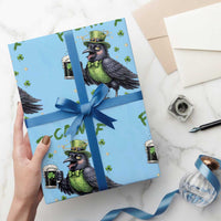 F Caw F Raven Lover Wrapping Paper Roll Funny St Patricks Day Gift