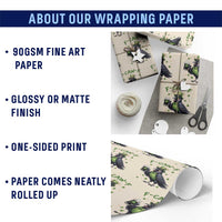 F Caw F Raven Lover Wrapping Paper Roll Funny St Patricks Day Gift