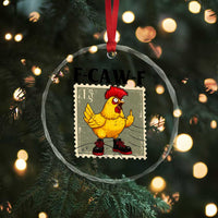 F Caw F Screaming Chicken Crystal Glass Ornament Metal Heavy Punk Rock Music - Wonder Print Shop