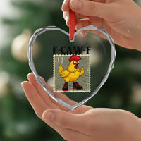 F Caw F Screaming Chicken Heart Crystal Glass Ornament Metal Heavy Punk Rock Music - Wonder Print Shop