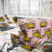 F Caw F Screaming Chicken Wrapping Paper Roll Metal Heavy Punk Rock Music - Wonder Print Shop