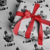 F Caw F Screaming Chicken Wrapping Paper Roll Metal Heavy Punk Rock Music Lovers - Wonder Print Shop