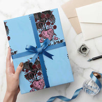 F Caw Love Wrapping Paper Roll Funny Anti Valentines Day Gothic Bird Meme