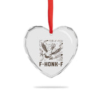 F Honk F Goose Lover Heart Crystal Glass Ornament Funny Silly Chaotic Gift - Wonder Print Shop