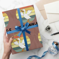 F Honk F Goose With Knife Wrapping Paper Roll Funny Chaotic Meme Gift - Wonder Print Shop
