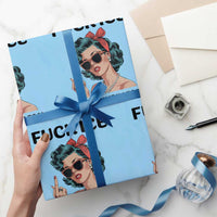 F Ice No Human Is Illegal Wrapping Paper Roll Feminist Pop Art Against Ice Protest Resistance