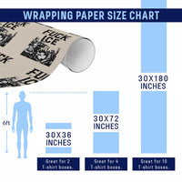 F Ice Riot Protest Graphic Wrapping Paper Roll Political Resistance Against Ice Violence