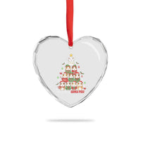 Fa La La La Guinea Pigs Heart Crystal Glass Ornament Funny Christmas Cavy Lover Gift - Wonder Print Shop