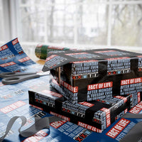 Fact Of Life Even The Calendar Says WTF Wrapping Paper Roll Funny Sarcastic Workplace Weekday Humor