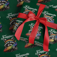 Faguette LGBTQ Wrapping Paper Roll Funny Pride Raccoon Rainbow