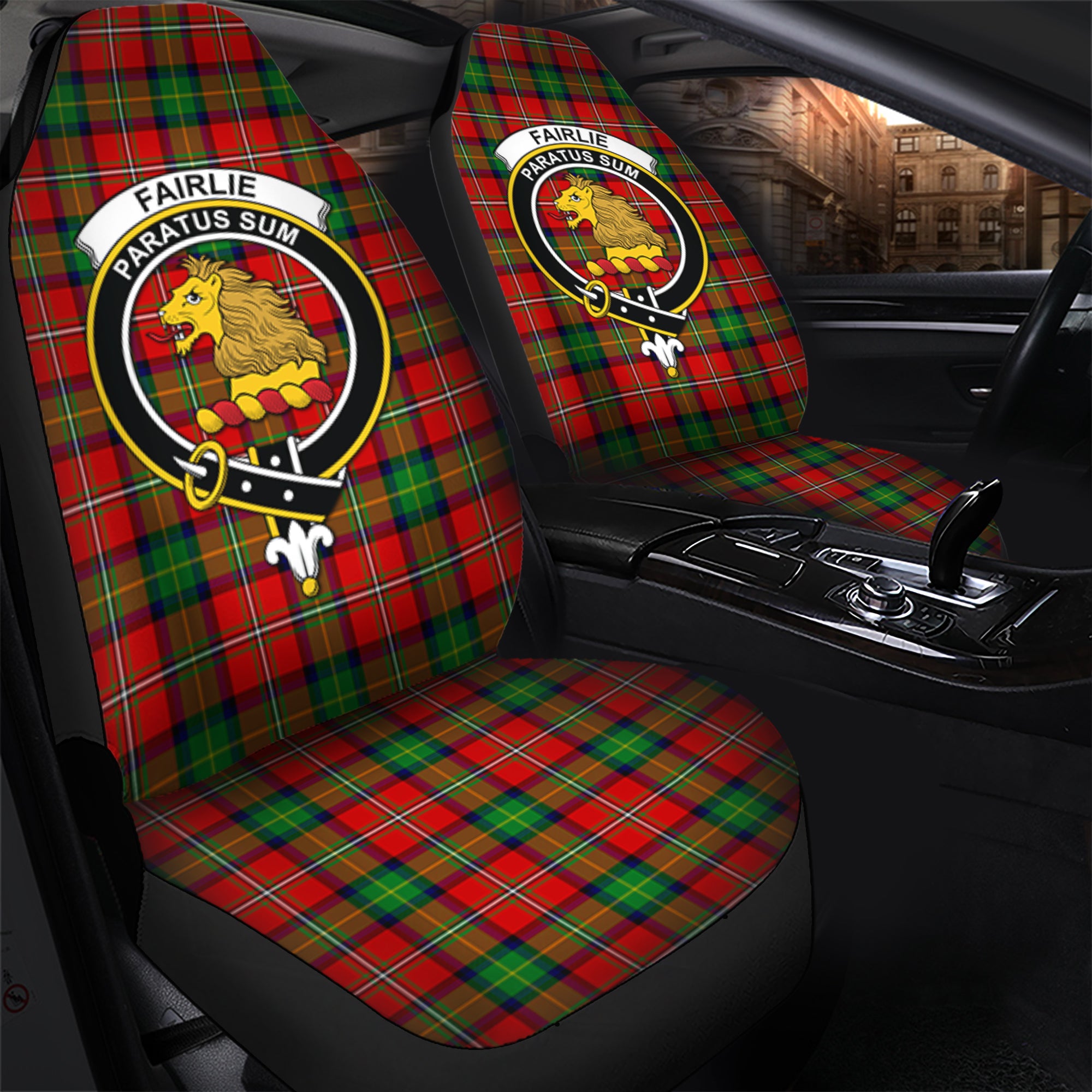 Fairlie Modern Clan Tartan Car Seat Cover, Family Crest Tartan Seat Cover TS23