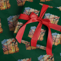 Faith And Freedom Christian American Flag Eagle Wrapping Paper Roll American Faith Pride