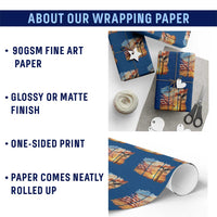 Faith And Freedom Christian American Flag Eagle Wrapping Paper Roll American Faith Pride