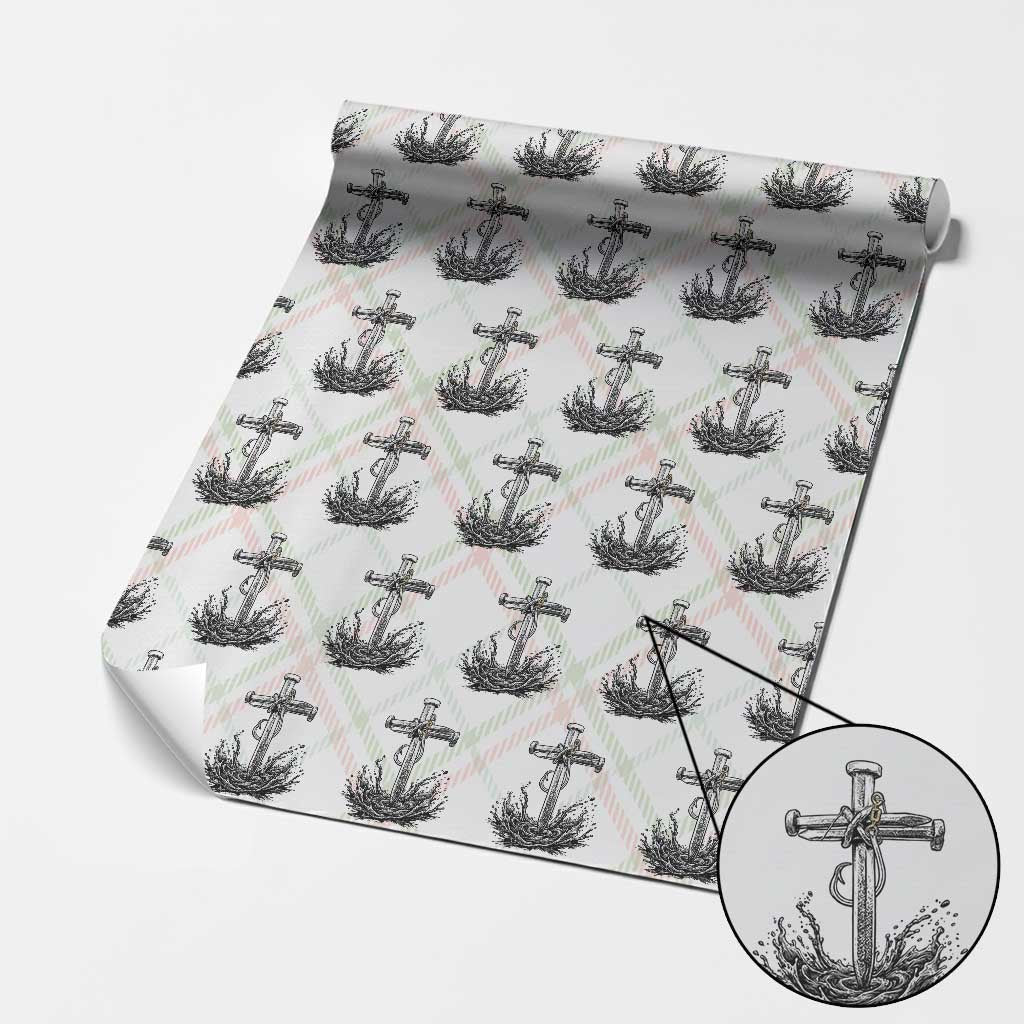 Faith Family Fishing Wrapping Paper Roll Christian Jesus Cross Fathers Day Gift