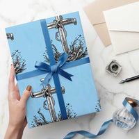 Faith Family Fishing Wrapping Paper Roll Christian Jesus Cross Fathers Day Gift