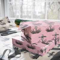 Faith Family Fishing Wrapping Paper Roll Christian Jesus Cross Fathers Day Gift