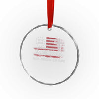 Faith Freedom 250 Years Crystal Glass Ornament Christian USA 250th Anniversary