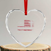 Faith Freedom 250 Years Heart Crystal Glass Ornament Christian USA 250th Anniversary