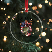 Faith Freedom Fishing Crystal Glass Ornament 250 Years Of Christian Fish Hunting