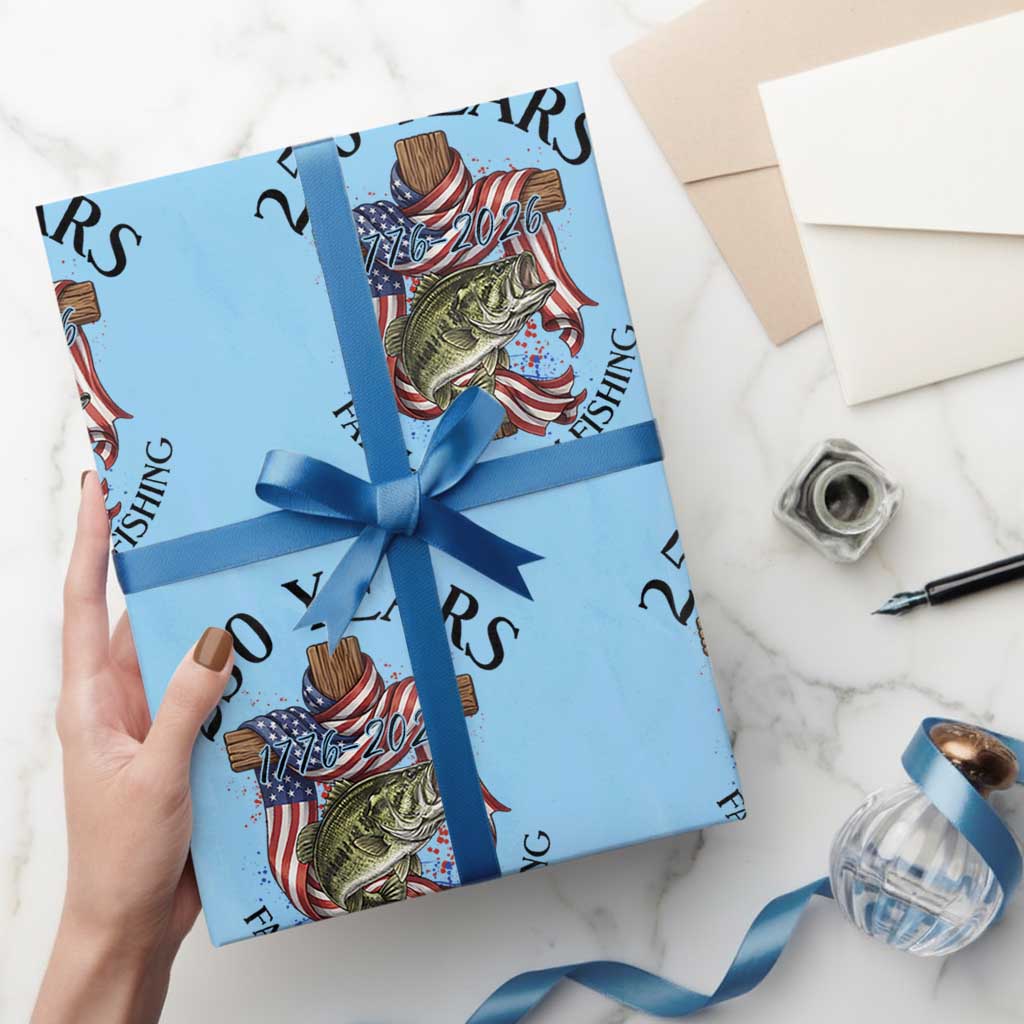 Faith Freedom Fishing Wrapping Paper Roll 250 Years Of Christian Fish Hunting
