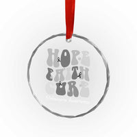 Faith Hope Cure Melanoma Awareness Crystal Glass Ornament Skin Cancer Fighter