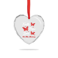 Faith Hope Love HIV AIDS Awareness Butterfly Gift Heart Crystal Glass Ornament - Wonder Print Shop